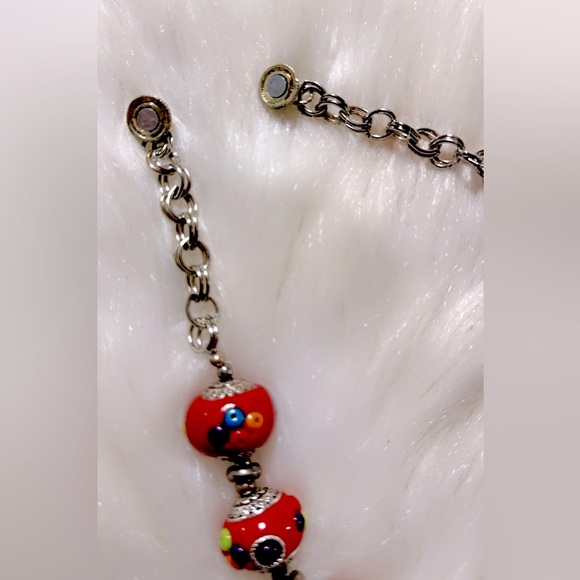 Boho beaded multicolor with magnetic closure necklace… Chunky and Cute!! VINTAGE - Picture 4 of 5